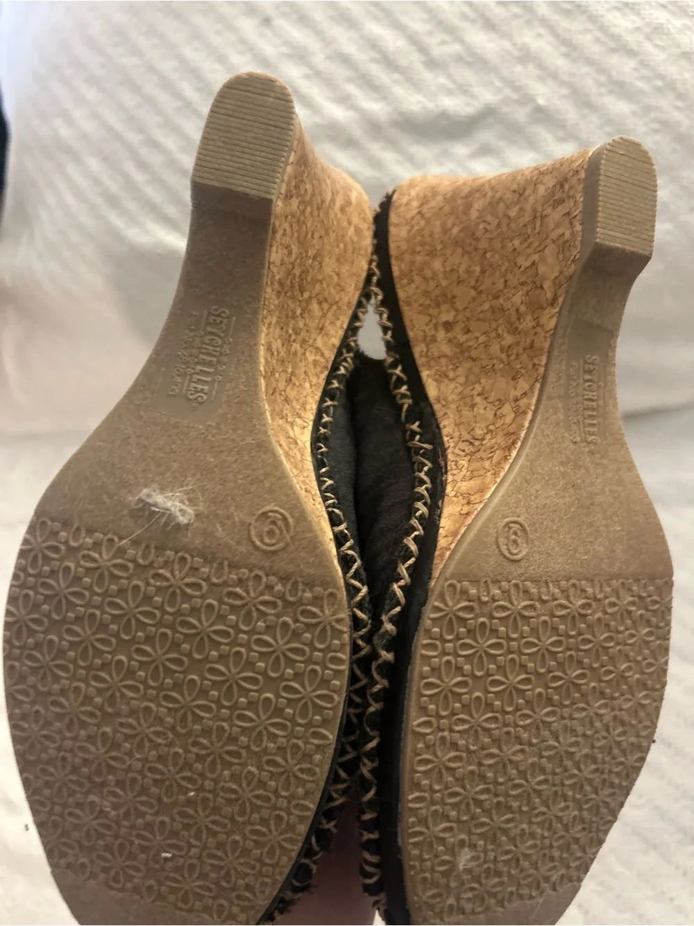 Seychelles Black Knot Slingback Wedges